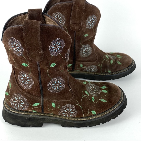 Roper Chunk Floral Embroidered Cowgirl Boot - 6 1/2 - Picture 4 of 12